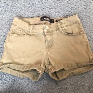 low rise army green shorts